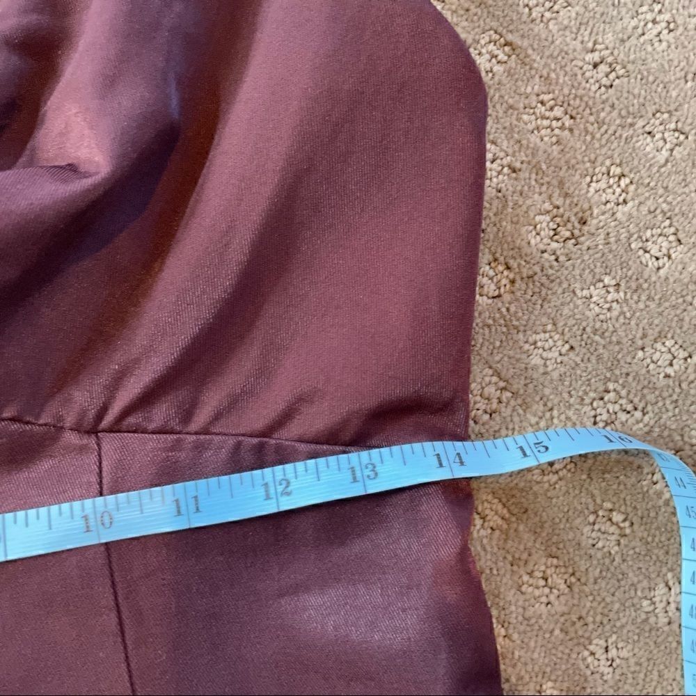 LèRumi Eggplant Midi/ Maxi Lola Dress with Front Bow Size S/ M adjustable strap - Picture 11 of 15